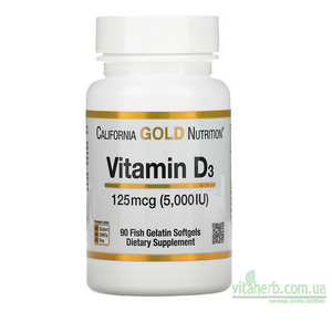 California Gold Nutrition вітамін D3 125 мг 5000 МО