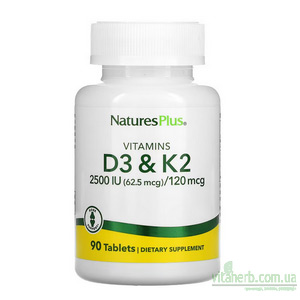 NaturesPlus вітаміни D3 і K2