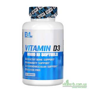 EVLution Nutrition Вітамін D3 5000 МО