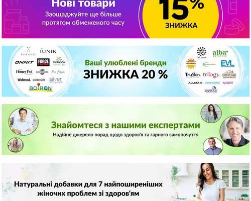 знижки тижня iHerb в перший тиждень березня