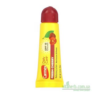 Carmex, Daily Care, зволожуючий бальзам для губ, свіжа вишня SPF 15