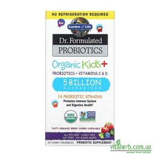 Garden of Life Dr Formulated Probiotics Organic Kids пробіотики для дітей з iHerb