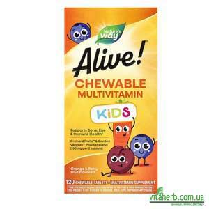 Nature's Way Alive Kids жувальні мультивітаміни для дітей з iHerb