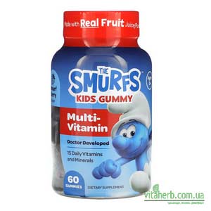 The Smurfs жувальні мультивітаміни для дітей від 3 років з iHerb