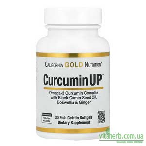 California Gold Nutrition CurcuminUP комплекс куркуміну та омега-3 з iHerb