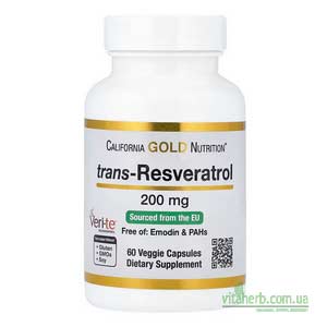 California Gold Nutrition транс-ресвератрол з iHerb