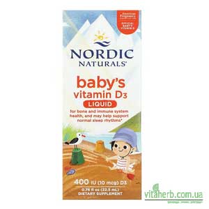 Nordic Naturals вітамін D3 для дітей рідкий з iHerb