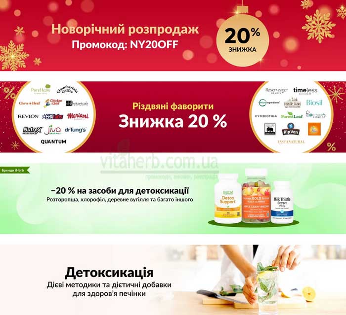 всі знижки iHerb з 25 грудня 2024